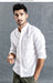 Long - sleeved cotton and linen shirts for men....