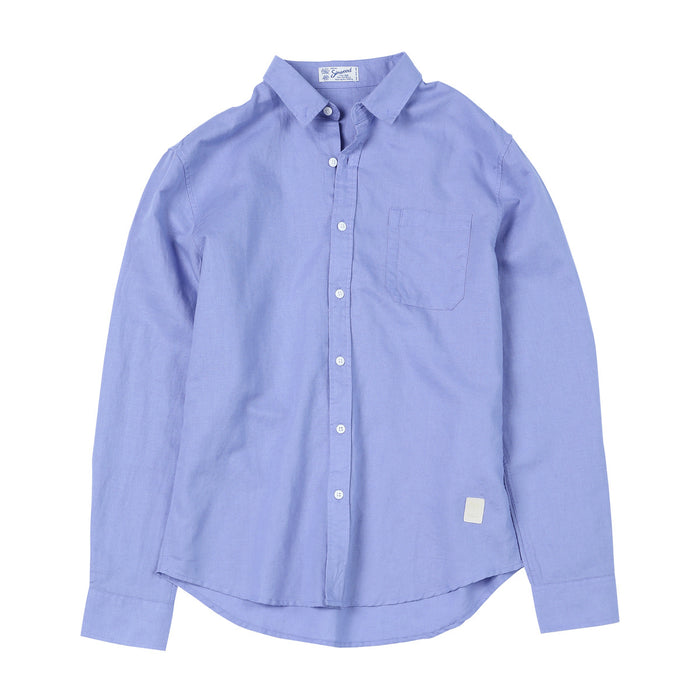 Long - sleeved cotton and linen shirts for men....